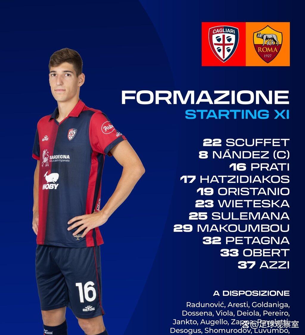 包含卡利亚里球员被罚下场，影响球队战术部署的词条